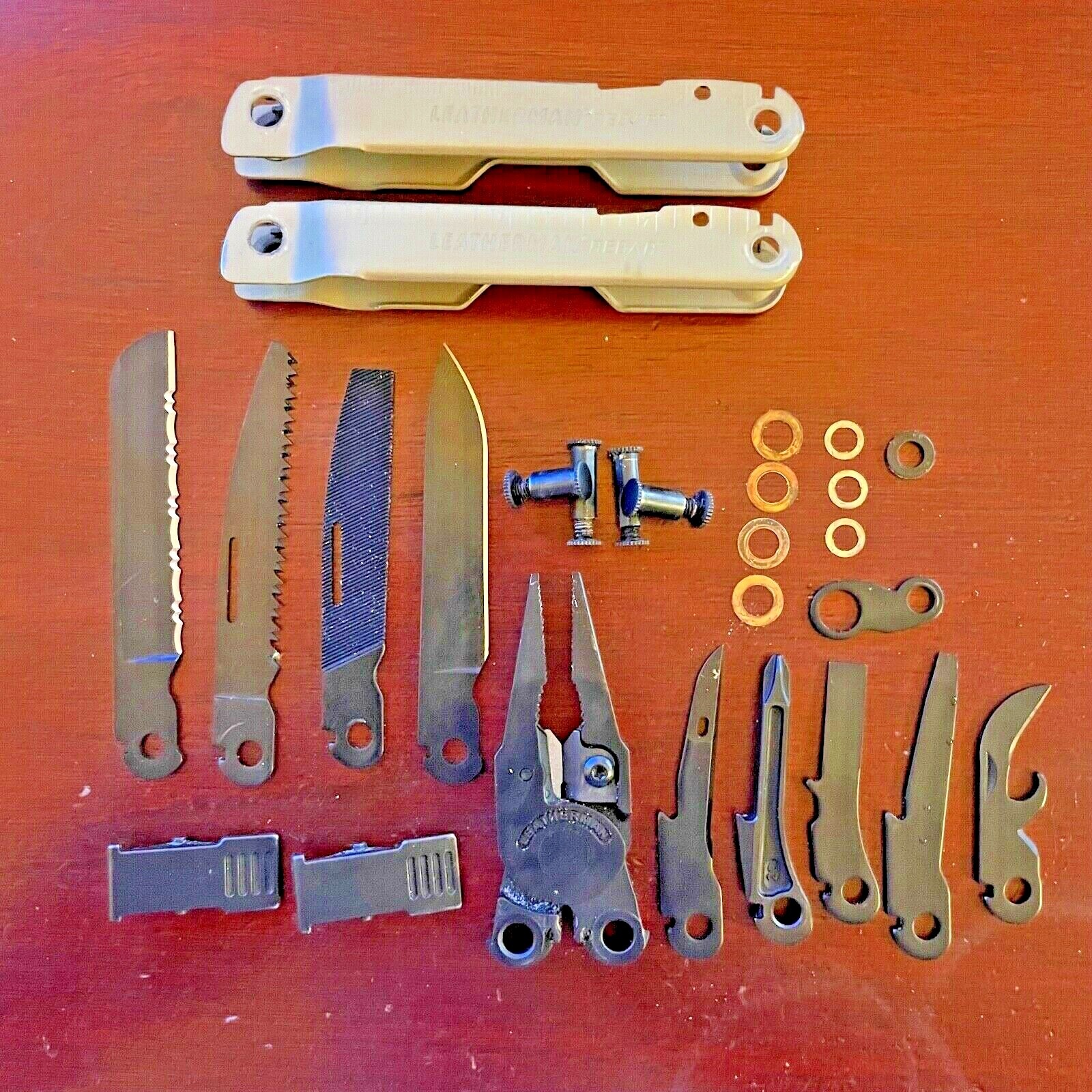 Parts from a Coyote Tan & Black Leatherman Rebar: One (1) part for Repair or Mod