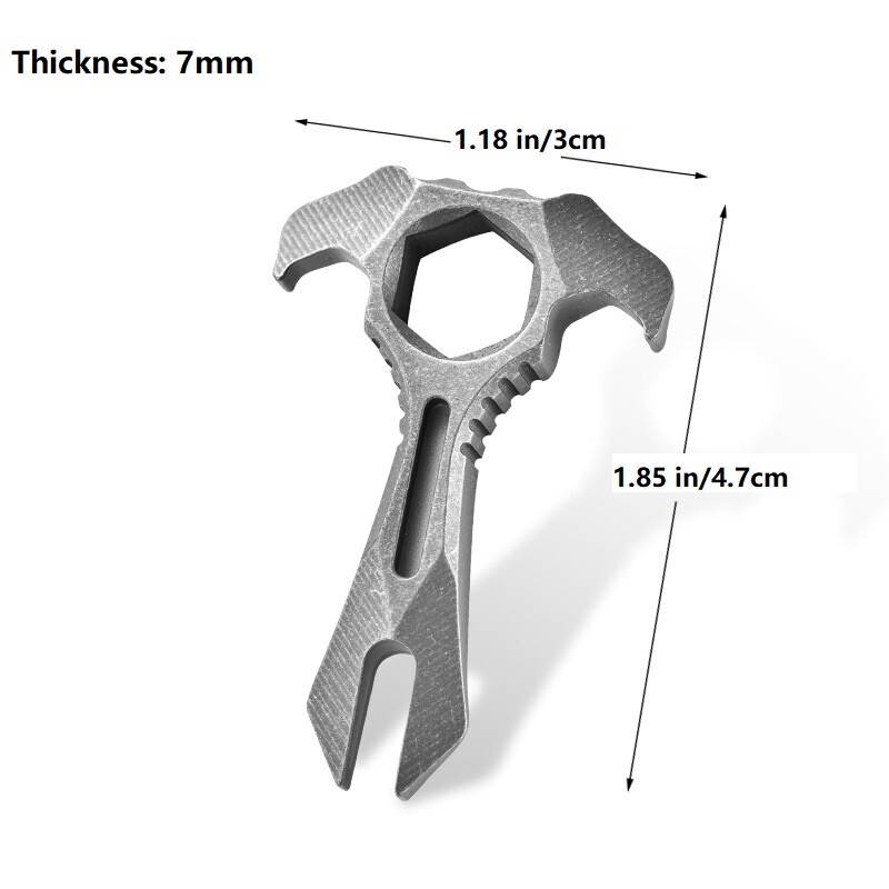 Titanium Alloy Pry Bar Crowbar Wrench Can Opener Outdoor Portable EDC Multi Tool