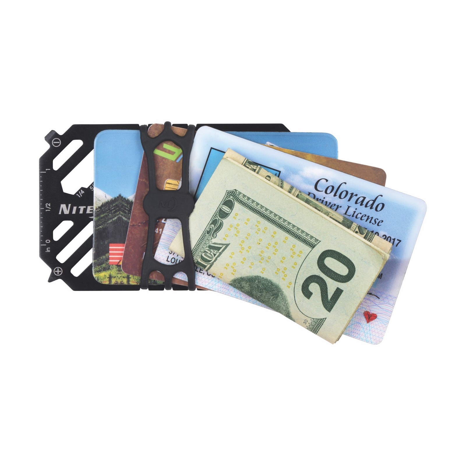 Nite Ize Financial Tool 7-in-1 Multi Tool Wallet – Black (3-Pack)