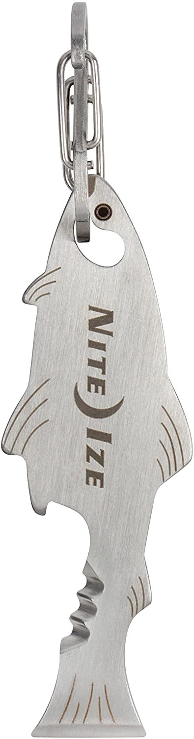 Nite Ize DoohicKey FishKey Key Tool Keychain Multi-Tool Stainless
