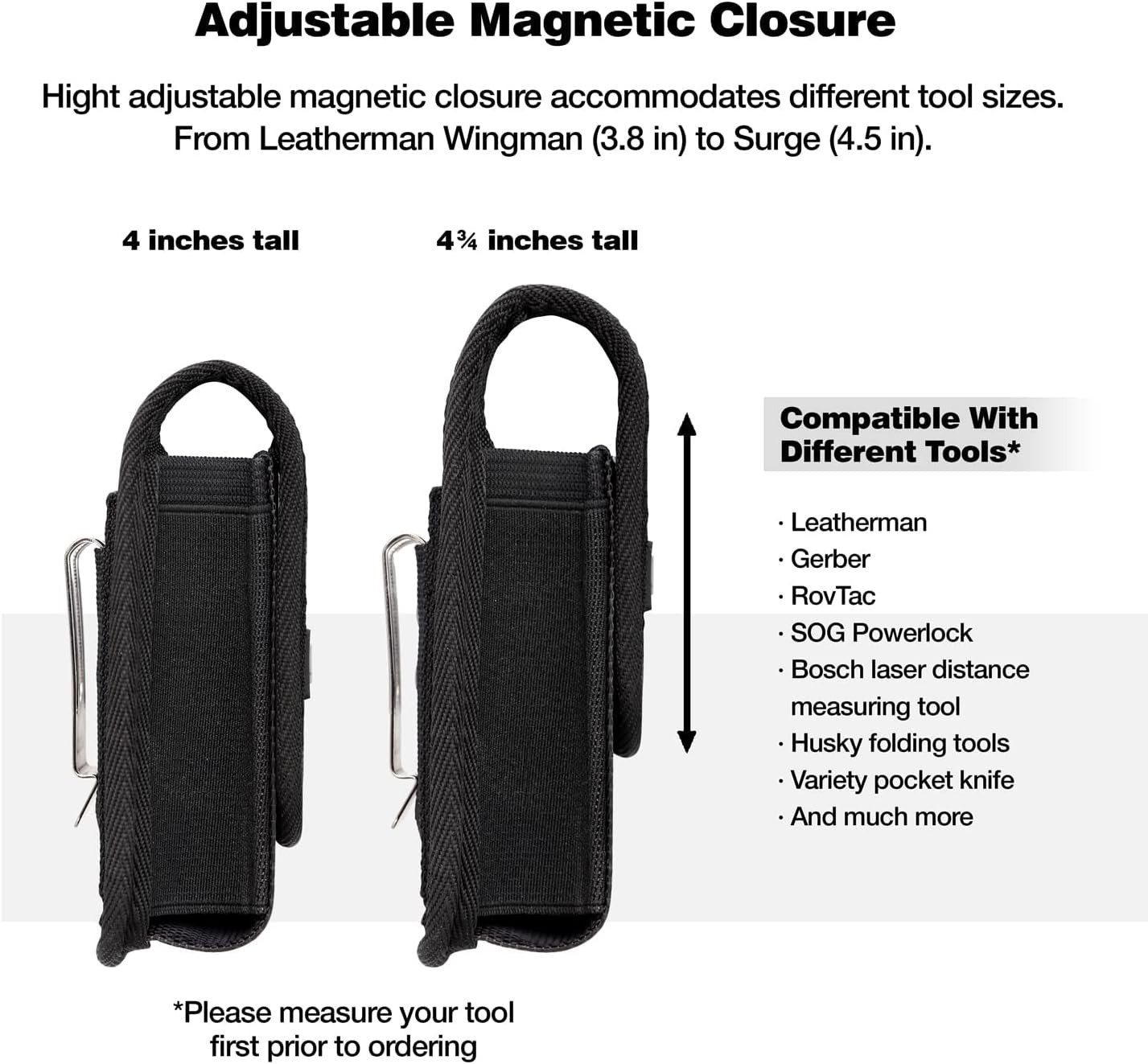 Leatherman Tool Sheath Replacement by . Magnetic Closure Pouch Fits Wave Plus, W