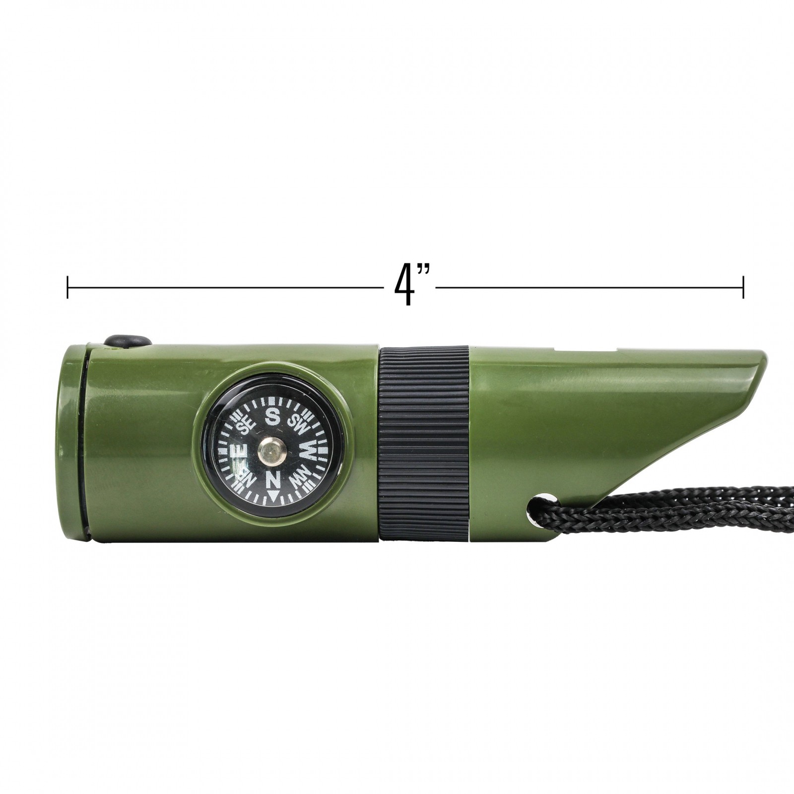 Survival Outdoor Multi Tool Whistle Compass LED 7 in 1 Flashlight