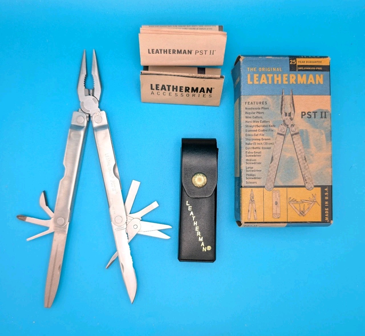 Leatherman PST 2 Multi Tool! 11/98 date stamp! Fast Shipping! With Sheath! NEW!