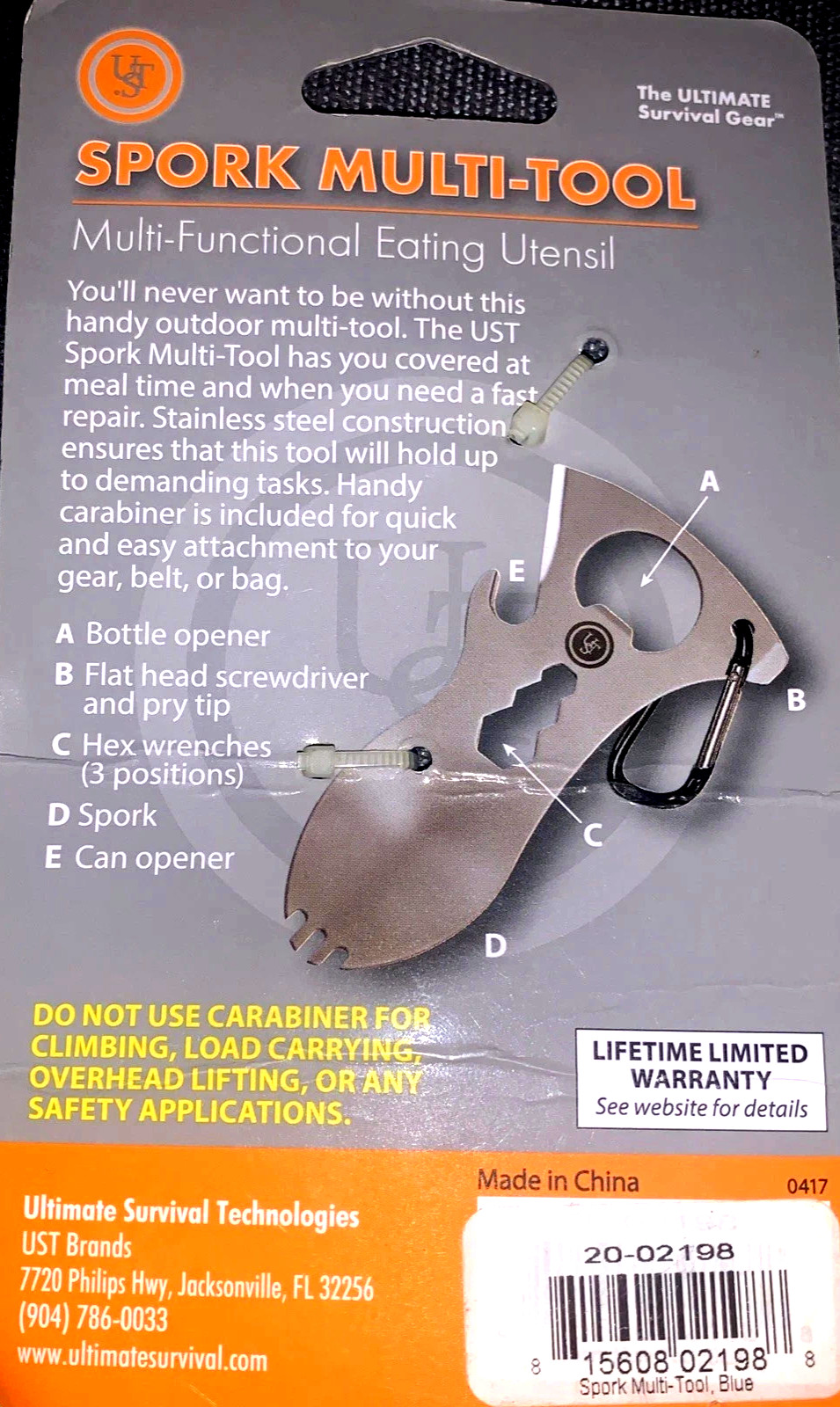 Spork Multi tool utensil camp emergency preparadness gear equipment disaster UST