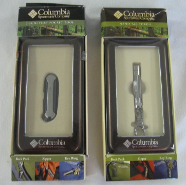 Lot of 2 Gift Packs Columbia 7 Function Multi Tool Pocket Tool & Nano Tac Torch