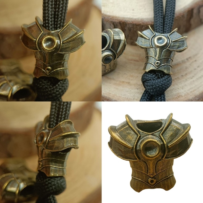 Armors Cuirass Shape Lanyard Beads Paracord Beads Brass Charm Beads Enduring