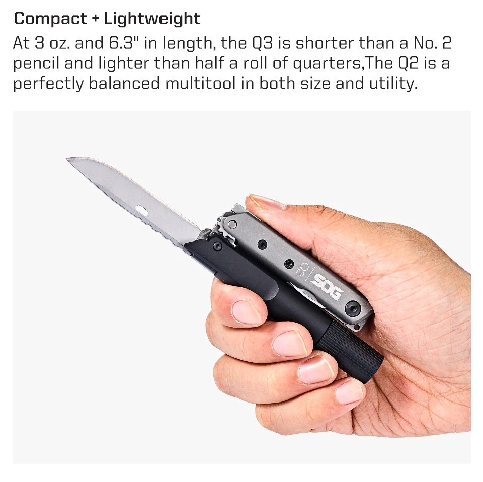 Q2 Mini Multifunctional Pen With Folding Knife LED Flashlight Multi-Tools Pocket