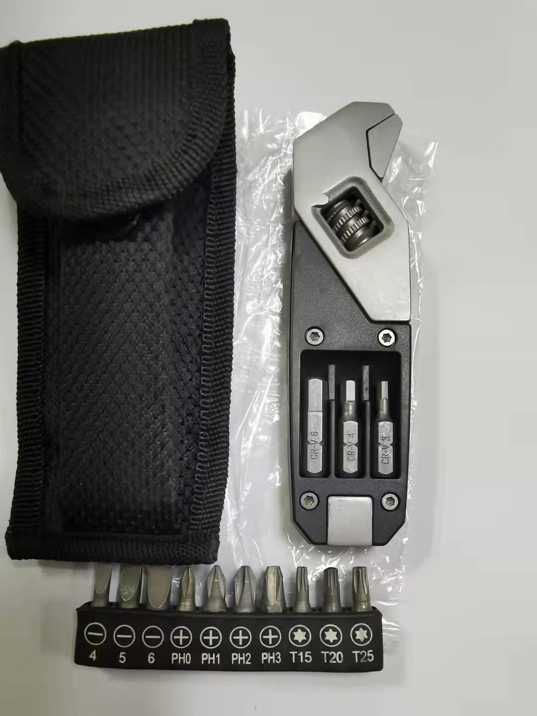 Portable Multi-function Wrench Folding Tool For Bike Motorcycle Outdoor Camping