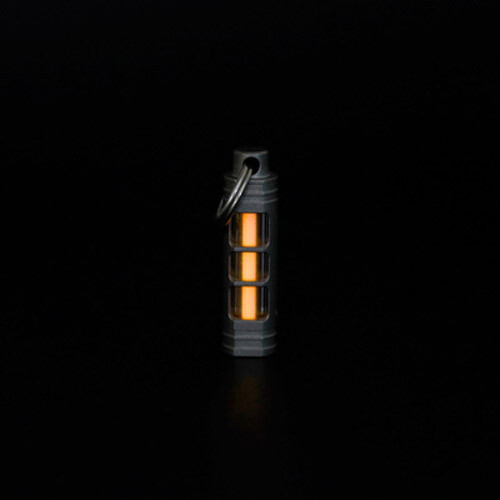 Titanium luminous Tube Pendants Paracord Beads Key Ring Necklace Pendants