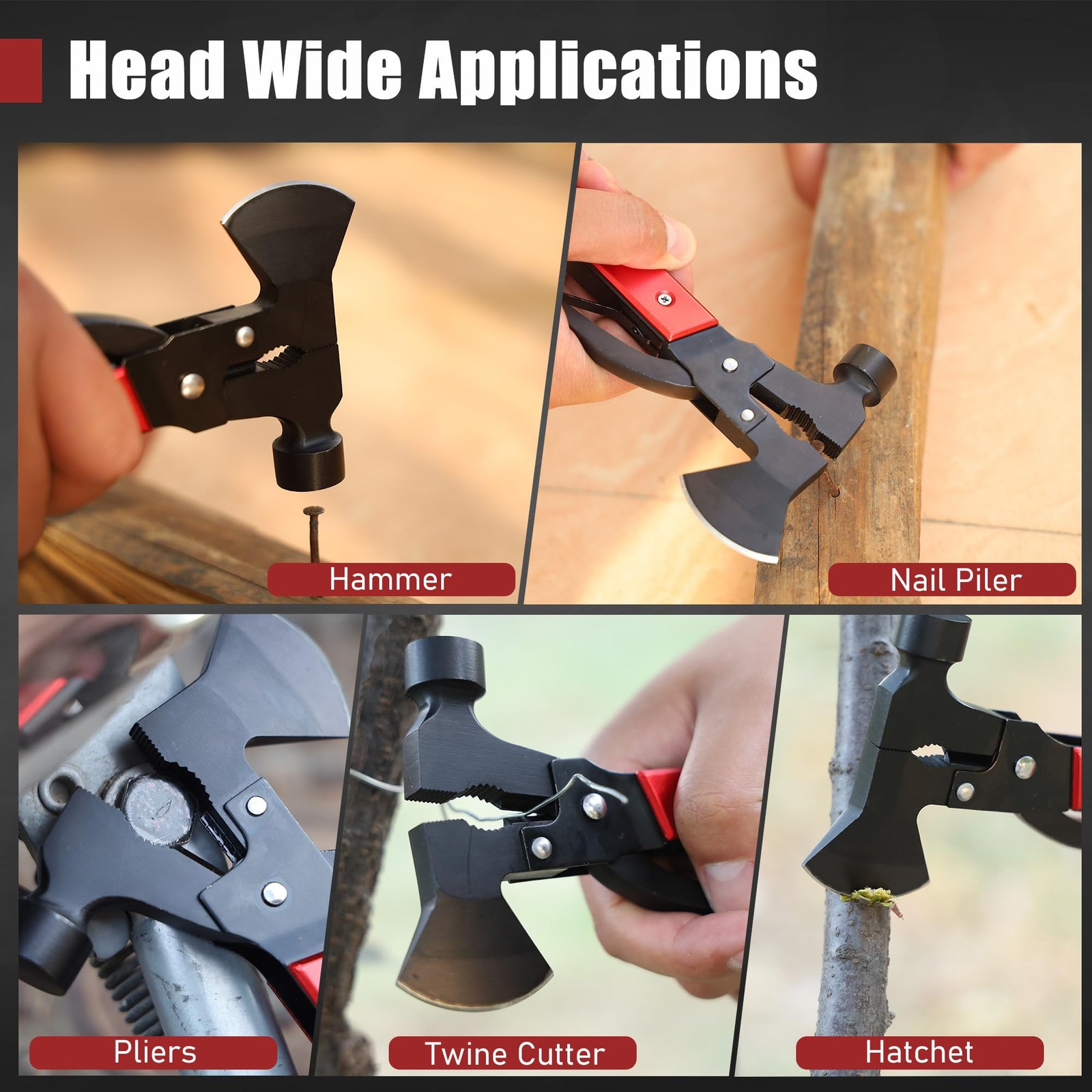 14-In-1 Multitool Camping Hammer – Survival Gear with Axe, , Screwdriver, Ple…