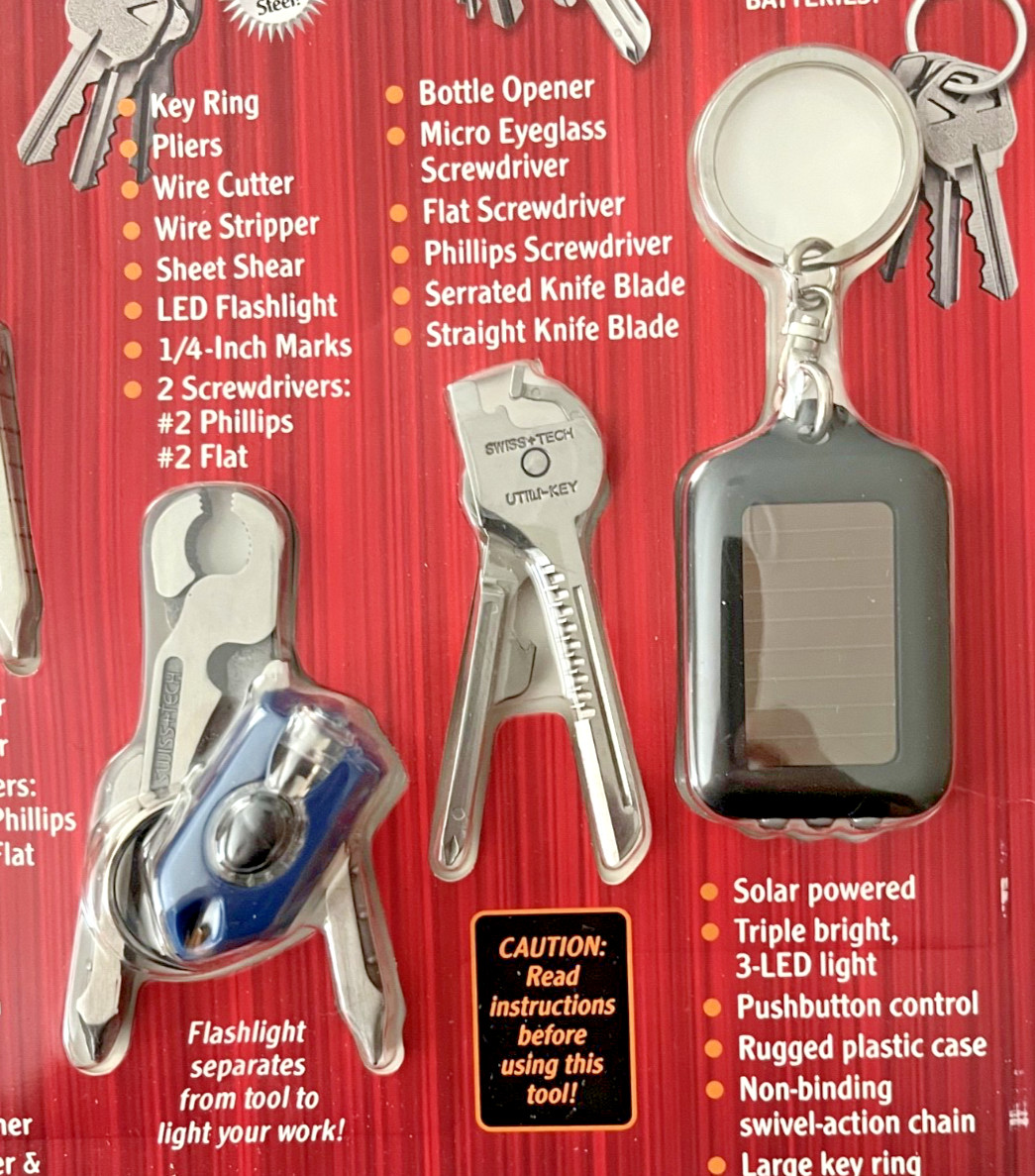 SWISS+TECH 416333 Micro-Tool 5-Piece Set, New-Sealed, Key Ring Tool Set