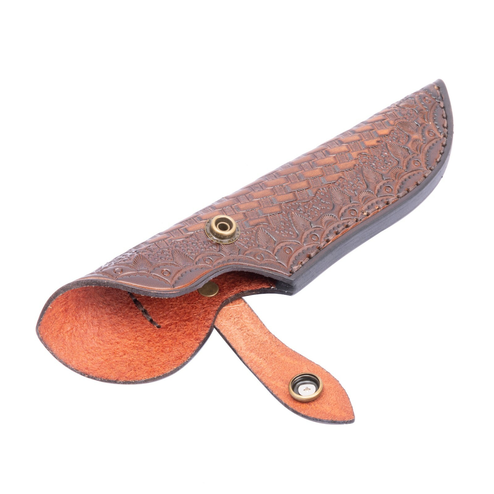 Knife Sheath Hand Made Leather with Fixed Blade Knife