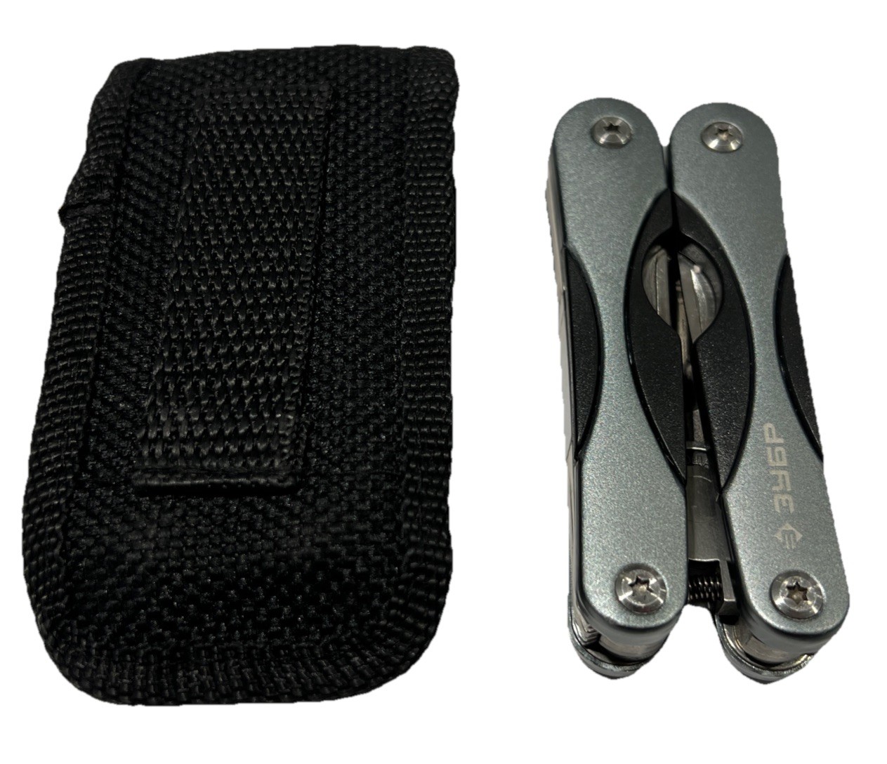 Zubra 3Y6P Multi-Tool 8-in-1 + Nylon Case Black Green EUC