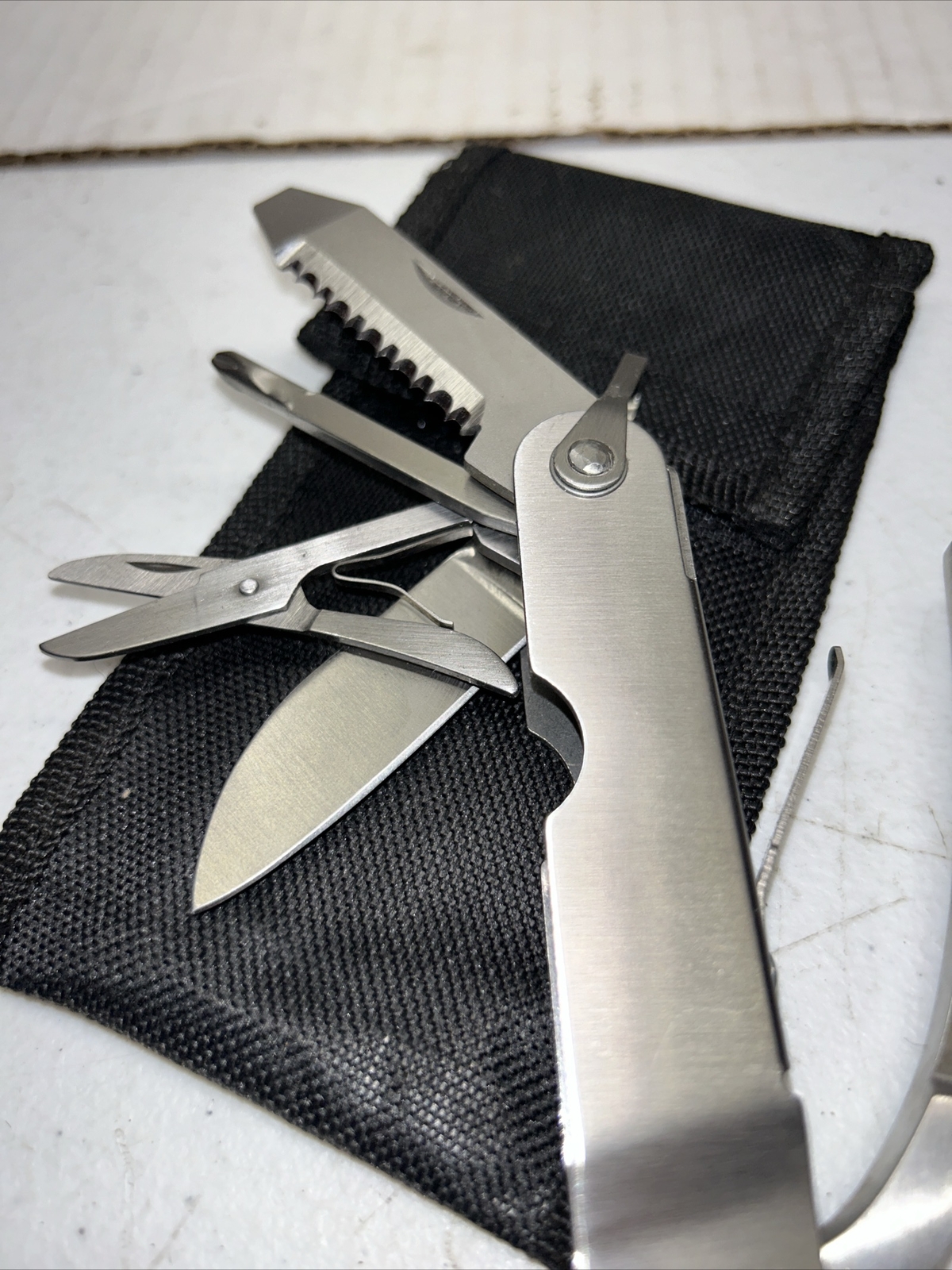 Multi-Purpose Folding Pliers Wire Cutter Knife Outdoor Survival Tool Belt Case