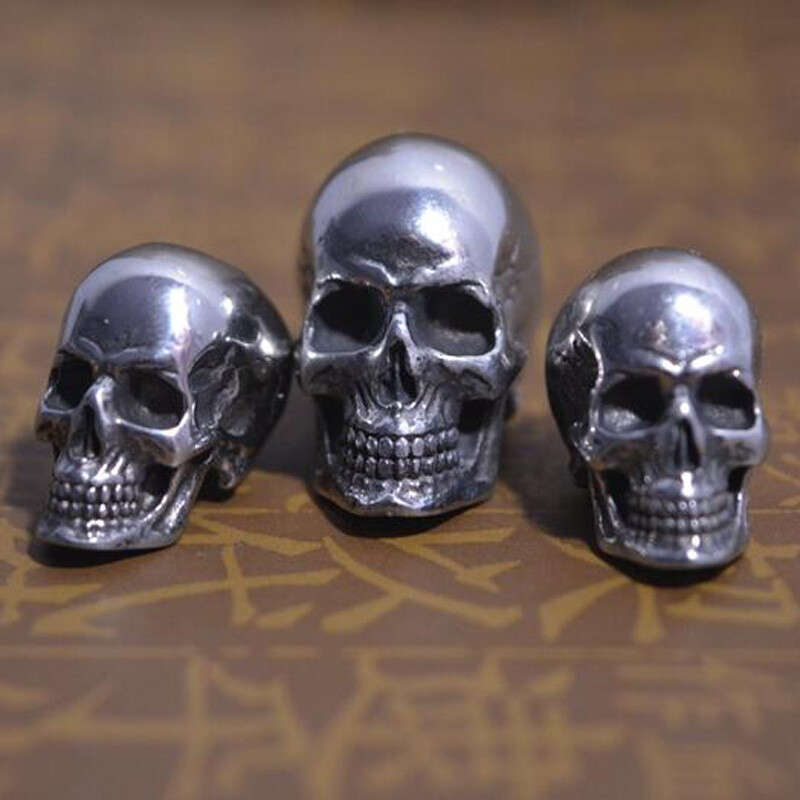 EDC Titanium Jewelry Skull Loose Bead Stainless Steel Necklace Pendant