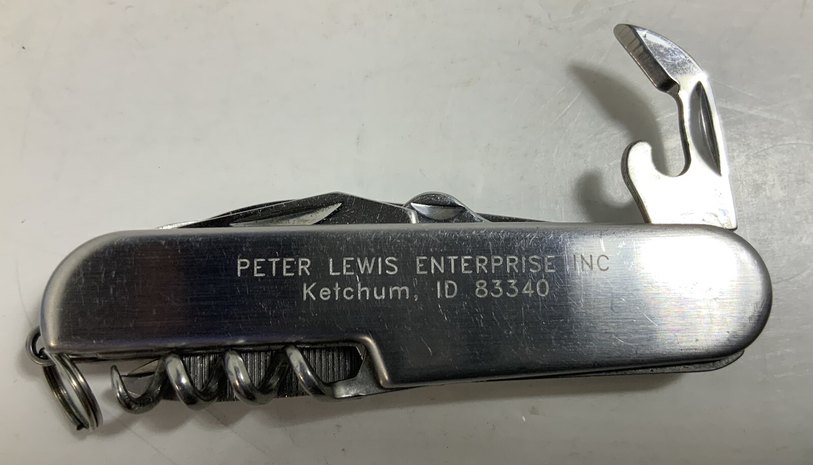 Peter Lewis Enterprises Inc Ketchum Idaho MultiTool Pocket Knife UsedToolShopCom