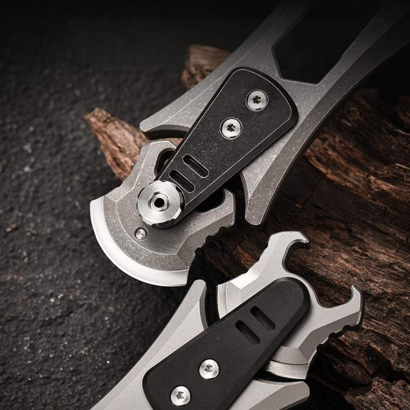 Titanium Alloy EDC Tool Pry Bar Multi Function Bottle Opener Wrench Outdoor