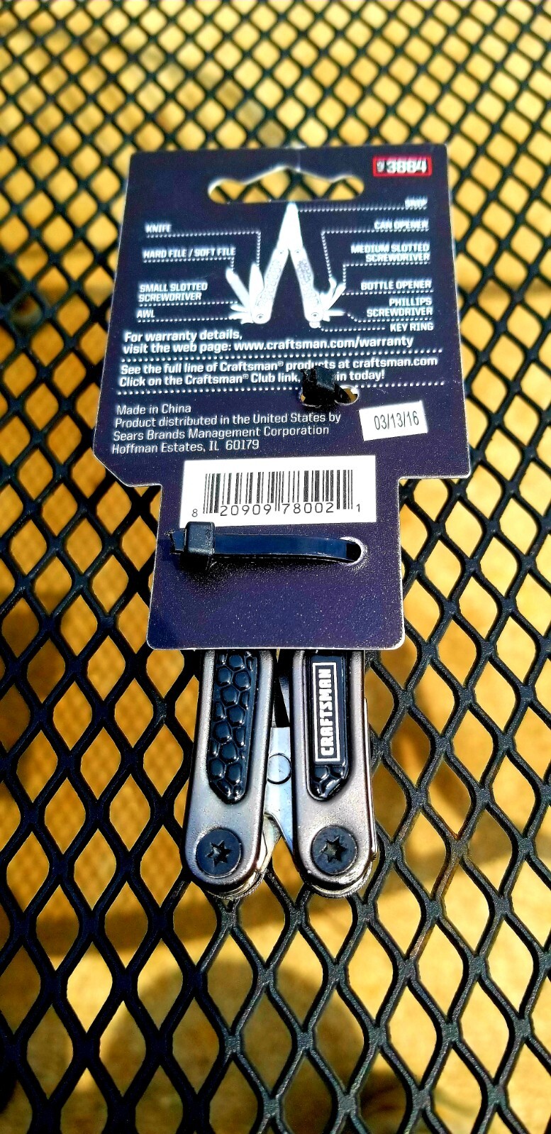 NEW! Craftsman 10-IN-1 Mini Multi Tool Black Handle & Key Ring #9 3884 ShipsFREE