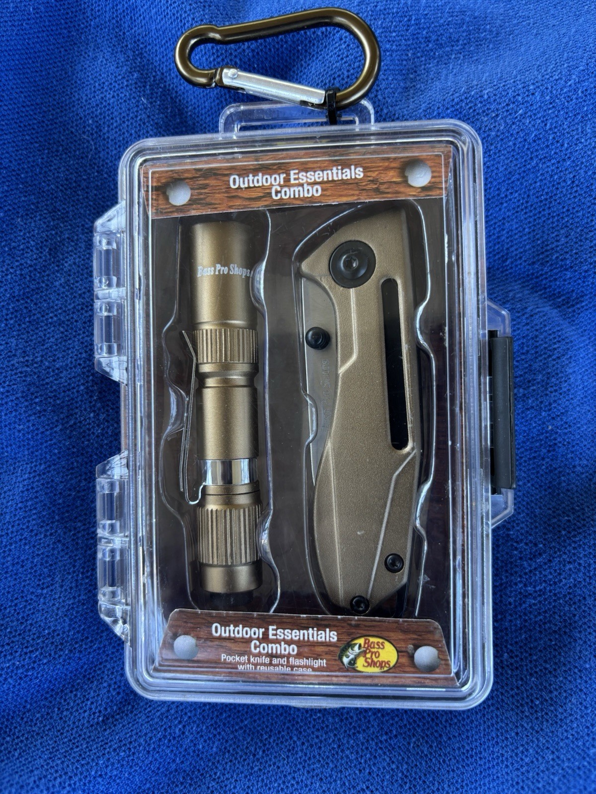 Bass Pro Shop Outdoor Essentials Knife/FlashLight Combo Set NEW