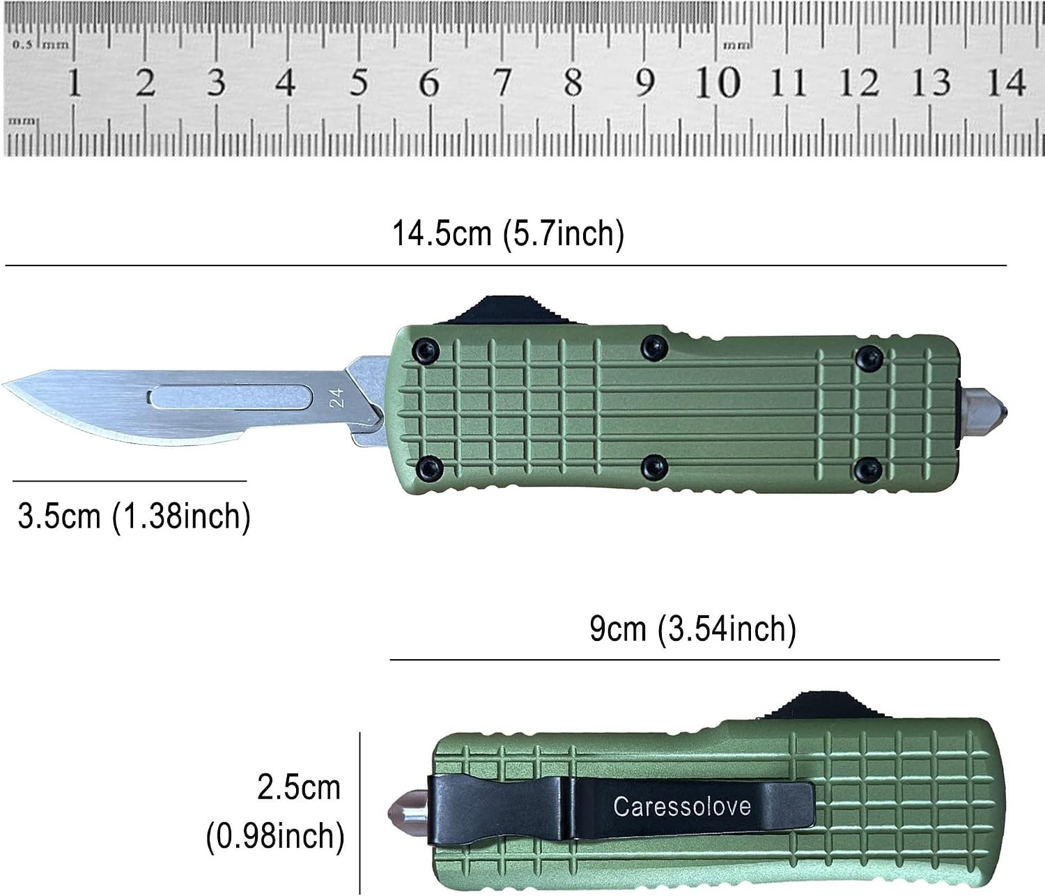 Auto Retractable Scalpel Knife, EDC Double Action Automatic Retracting Pocket Kn
