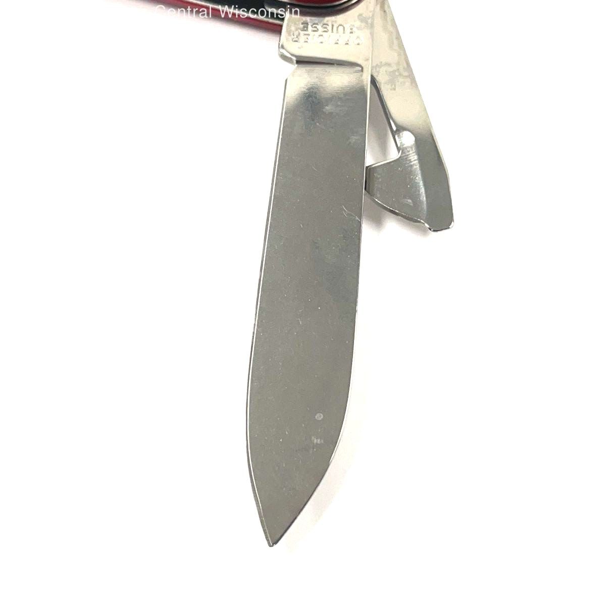 Victorinox Swiss Stainless Steel Red Pocket Knife Multi-tool 6 Foldout Tools +2