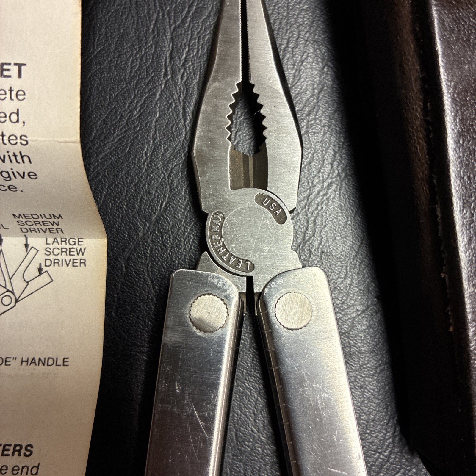 LEATHERMAN USA 1st RunUS PAT 4238862 POCKET SURVIVAL TOOL Multitool Portland OR