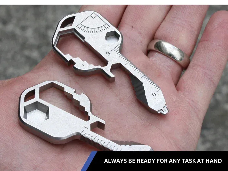 Multi-tool | Original Key Shaped Pocket Tool | Stainless Steel Keychain Utility