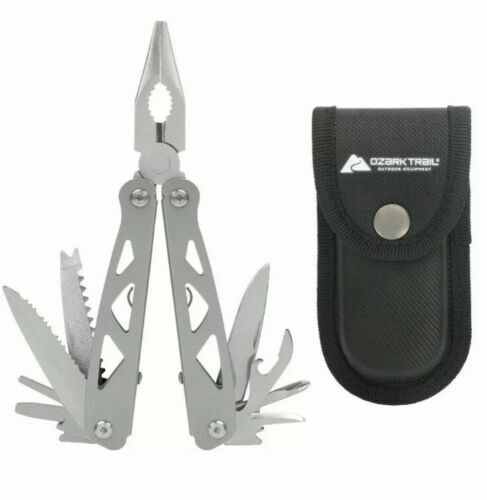 Ozark Trail 12-In-1Multi Tool Pliers,Wire Cutter,Saw, Knife W/Sheath in 3 Colors
