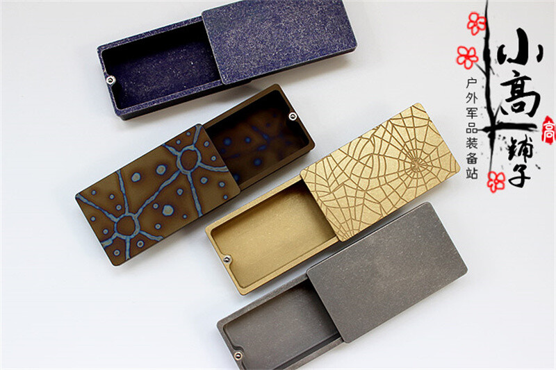 EDC Brass/Titanium Alloy Storage Box Portable Medicine Box Outdoor Sealed Box