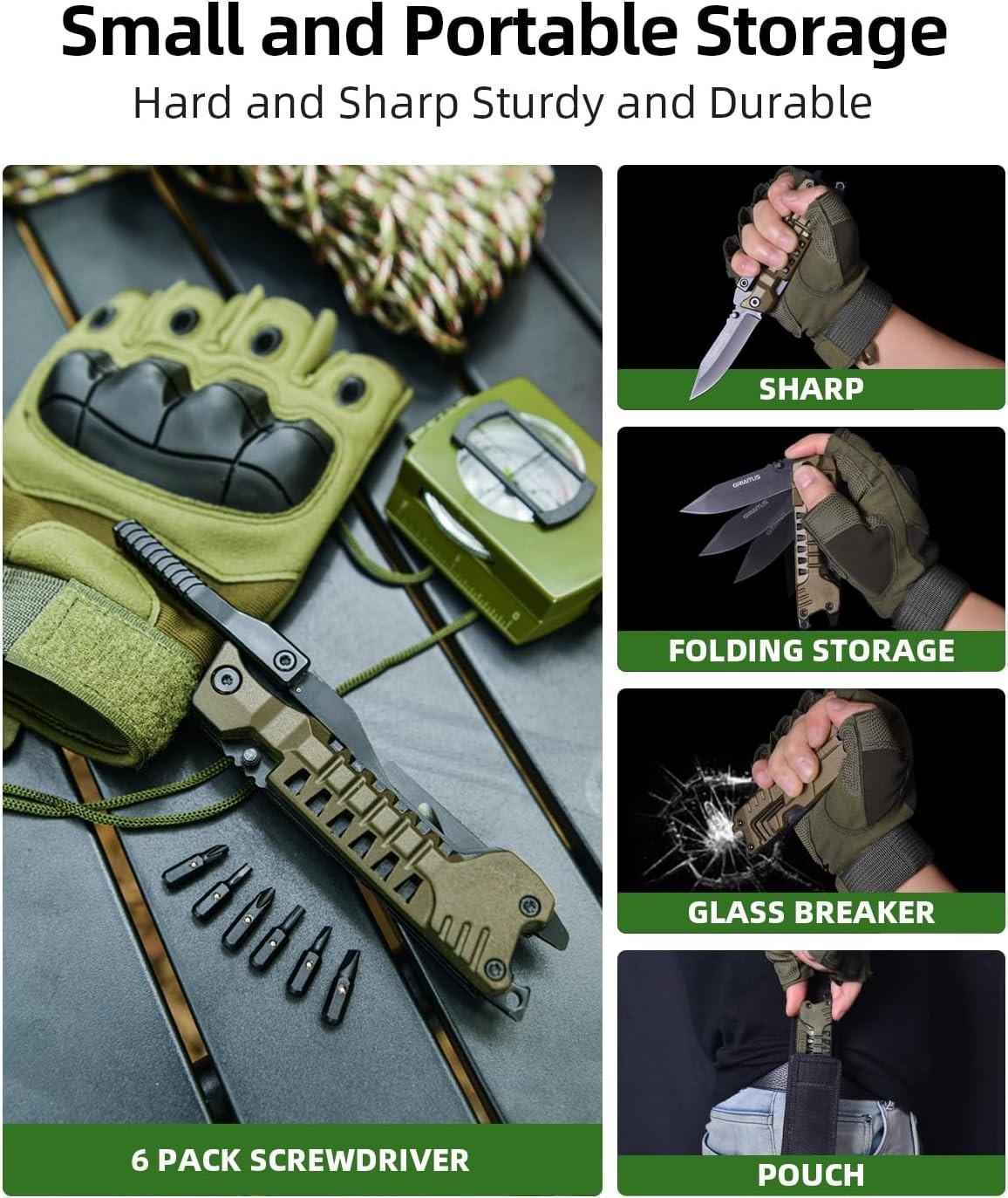 Versatile Pocket Knife 17-in-1 with One-Hand Operation for Hiking & Camping Gear