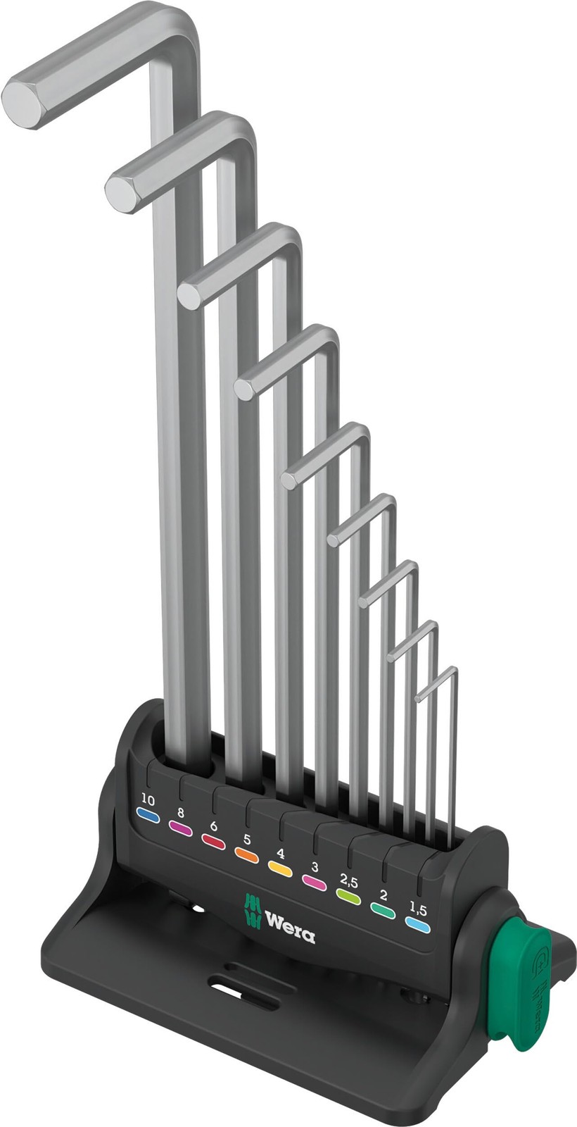 05022102001 Wera HexPlus 8 Metric ChromePlated LKey Wrench Set 9 Piece