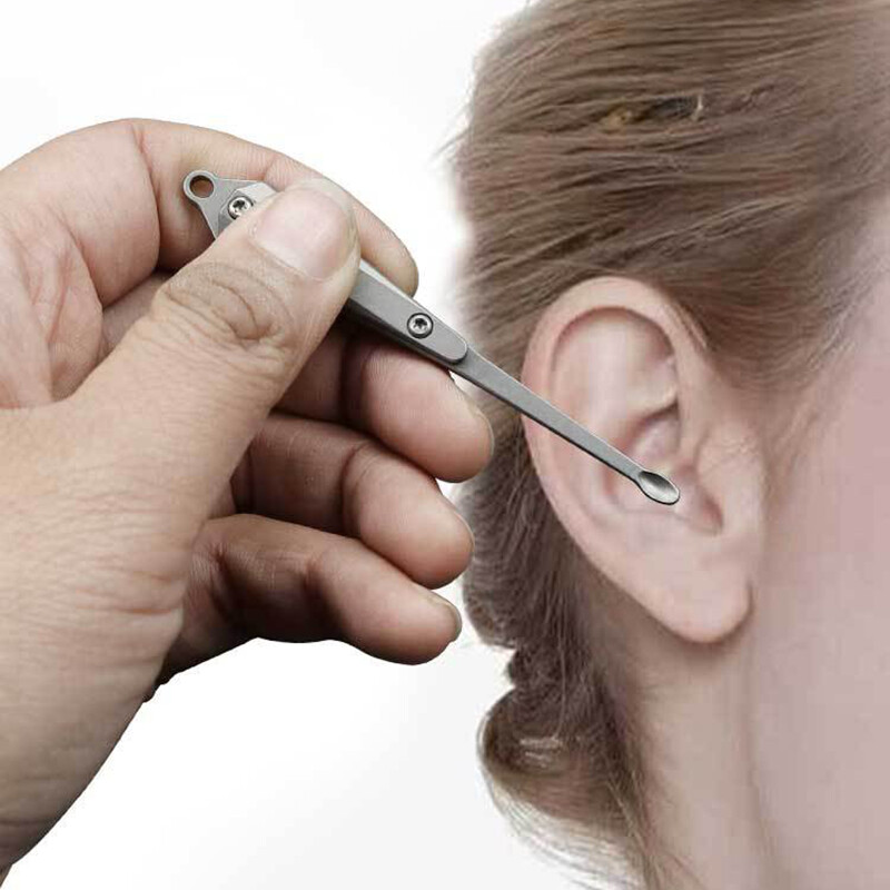 Large Titanium Alloy Earwax Cleaner Ear Pick Wax Remover EDC Spoon Clean Health