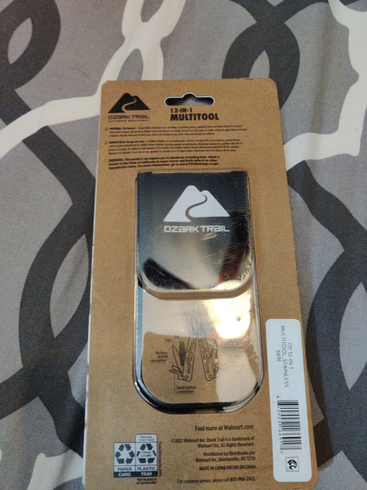 Ozark Trail 12 in 1 Multi-Tool Stainless Holder Outdoor Equipment Multi Tool