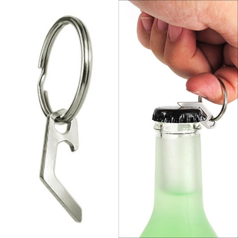 Bottle Opener Keyring Alloy Pocket Beer Opener Pendant Bottle Opener