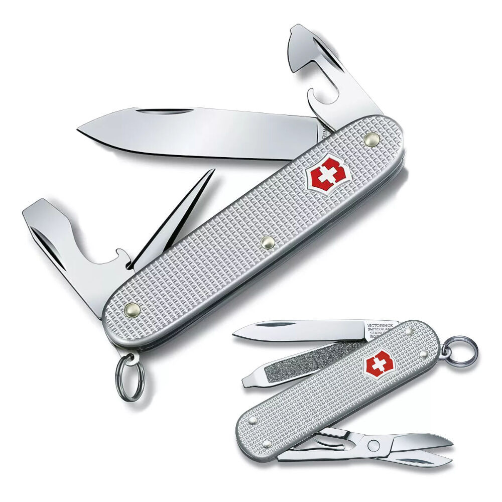 Victorinox Swiss Army Pioneer X + Classic Knife Combo Silver Alox