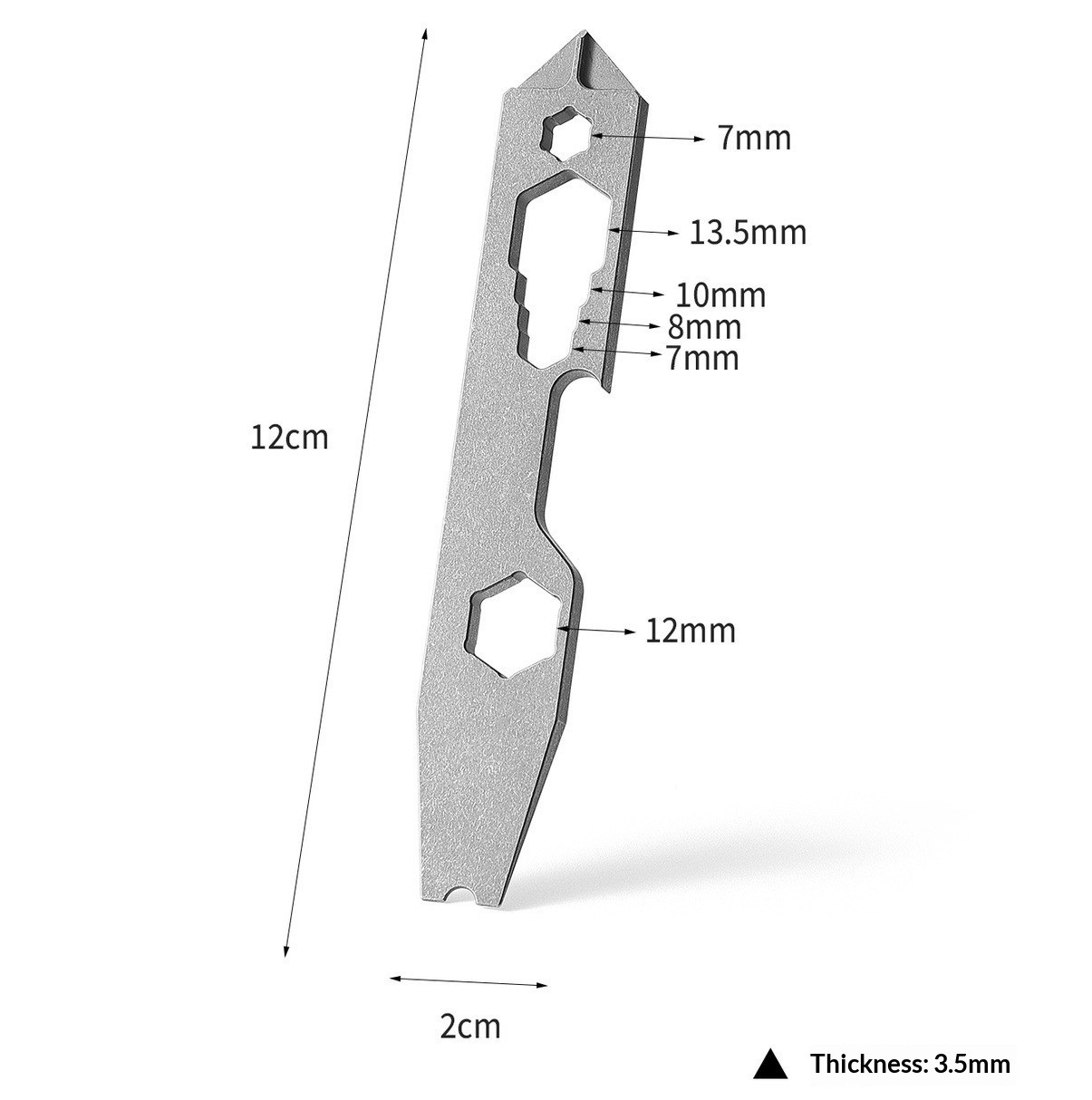 Compact TC4 Titanium alloy EDC Multi Tool with Wrench Screwdriver Pry Bar