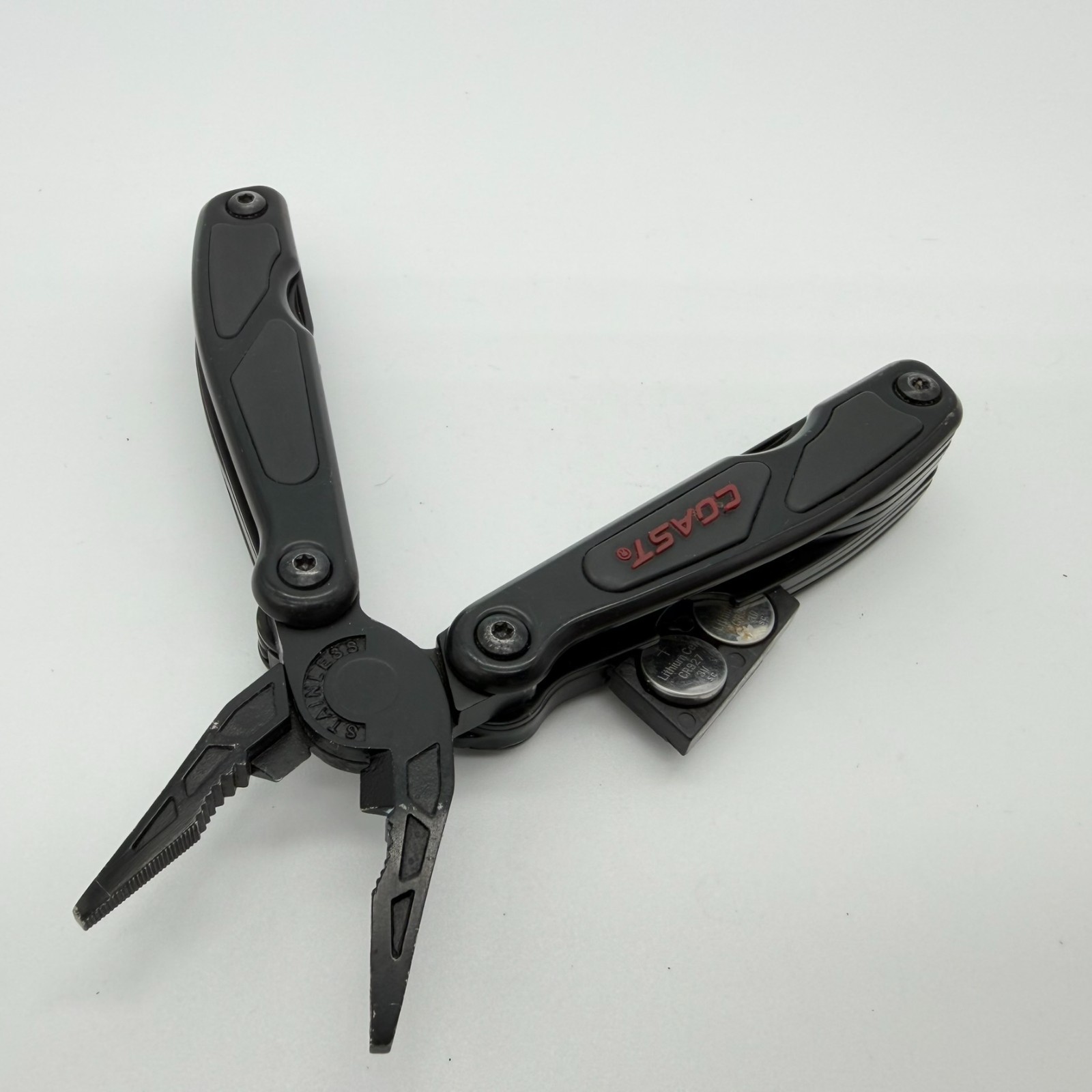 Coast LED135 Dual-LED Micro Plier Multi-Tool 14-In-1 Stainless Steel USED Black