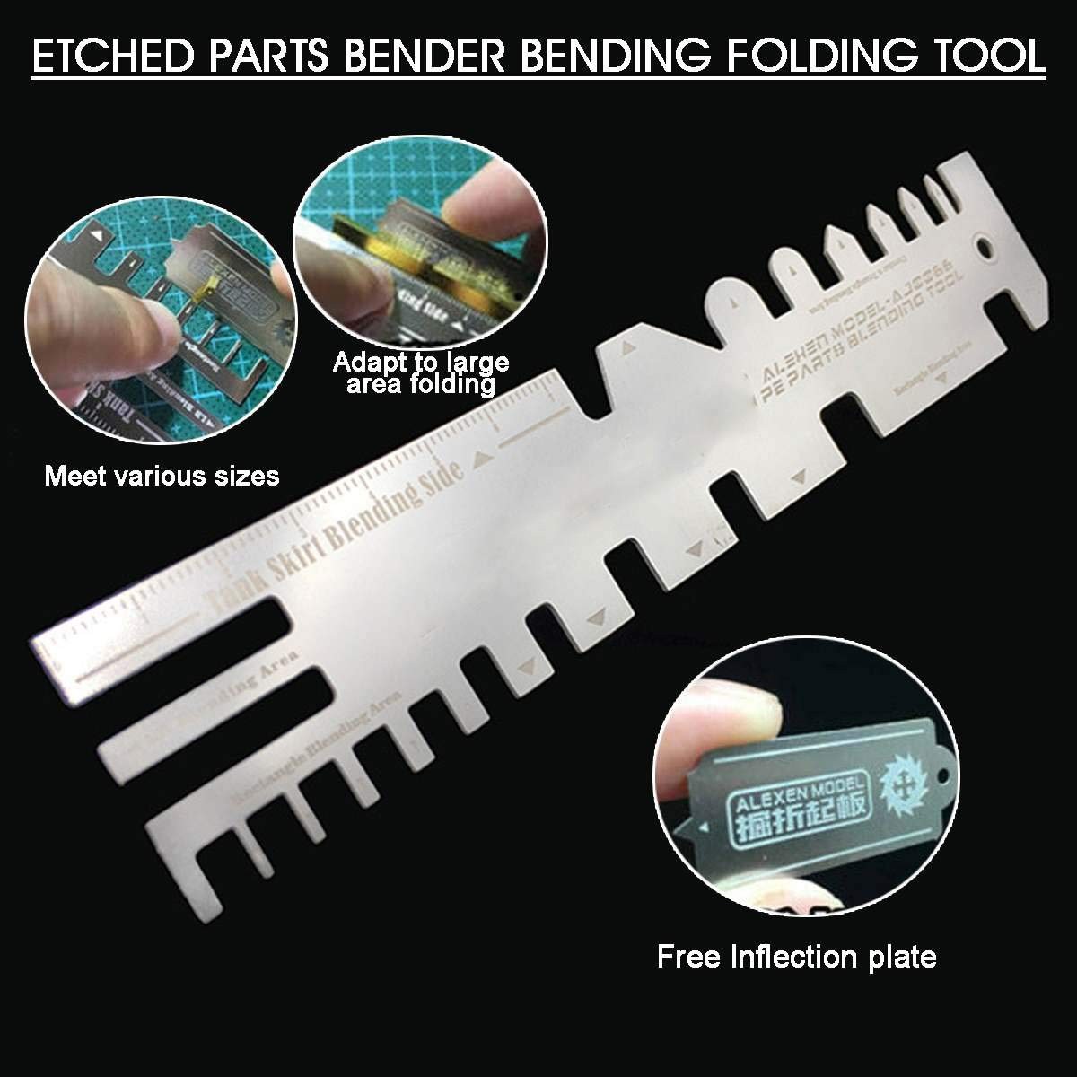 Model Ship Tank Multitool Stainless Steel Tube Bender Folding Vise Ruler