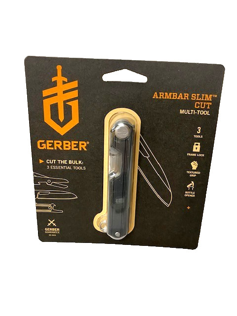 Gerber Armbar Slim Cut Multi Tool Onyx Knife Scissors Bottle Opener 30-001731
