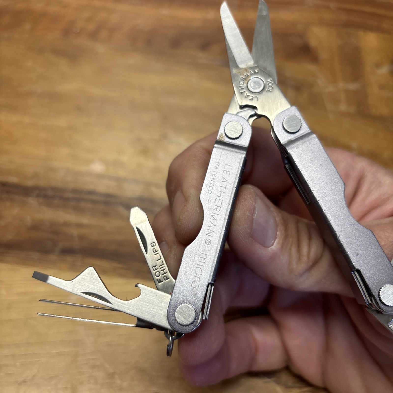 Leatherman Micra Multi Tool Gray Sharper Image Branded