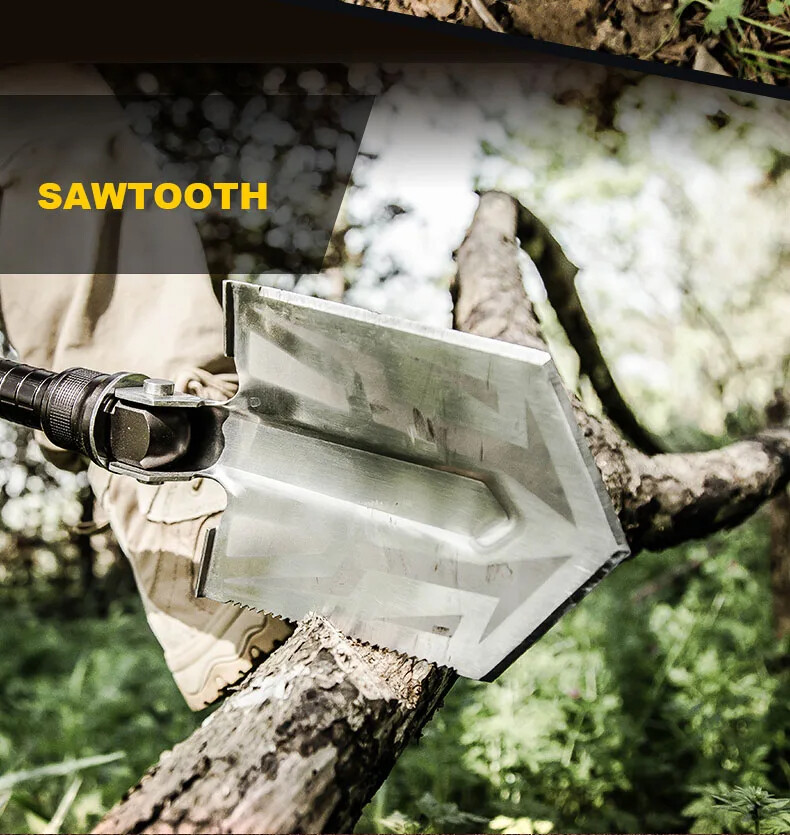 Folding Survival Shovel Multi Tool Emergency Knife Fishing Spear Car 4X4 Spade