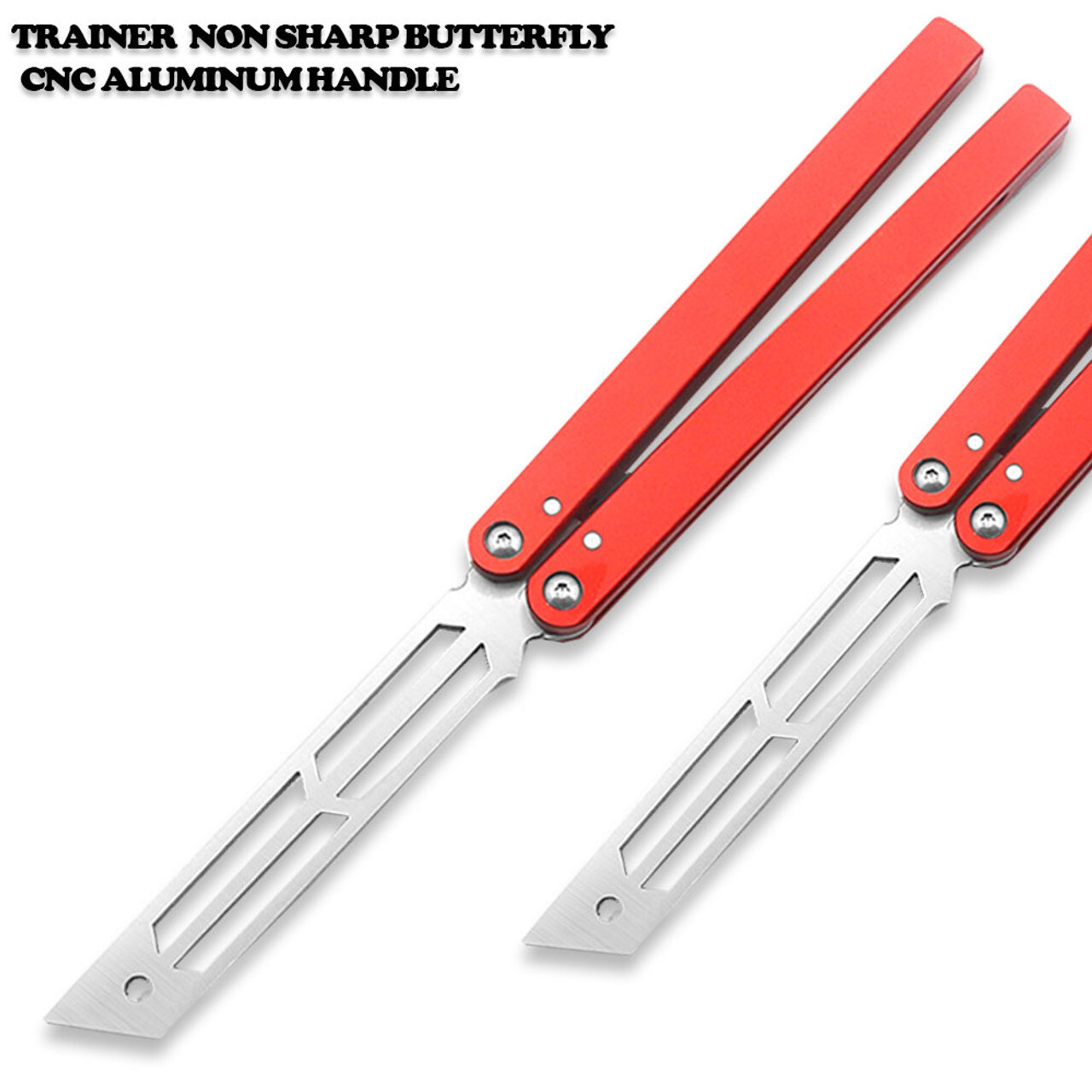 CNC Squid Triton Model Non-Sharp Professional Trainer – Butterfly Red Handle