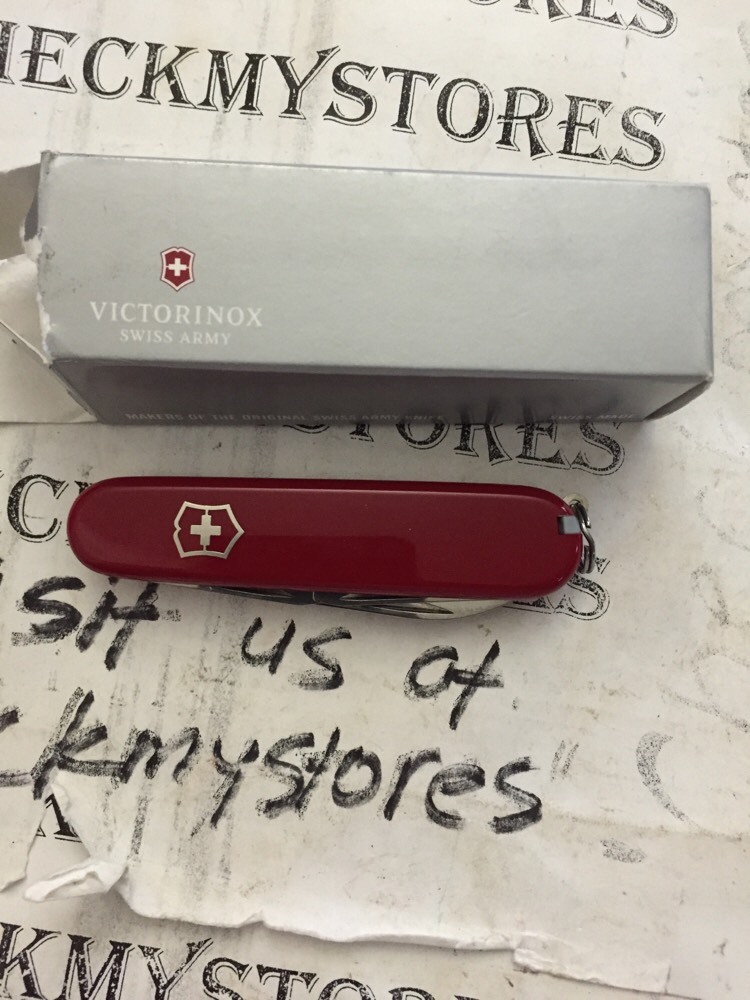 New Nib Victorinox Swiss Army Recruit Red Pocket Knife 53241