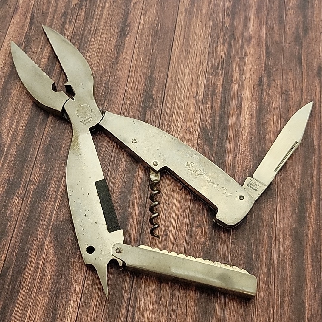 Vintage Benjamin Sportsman Pal Multi Tool Knife Made In Germany