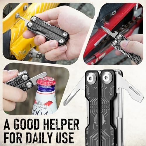 9 in 1 Mini Multitool Scissors Keychain Stainless Steel EDC Pocket Knife