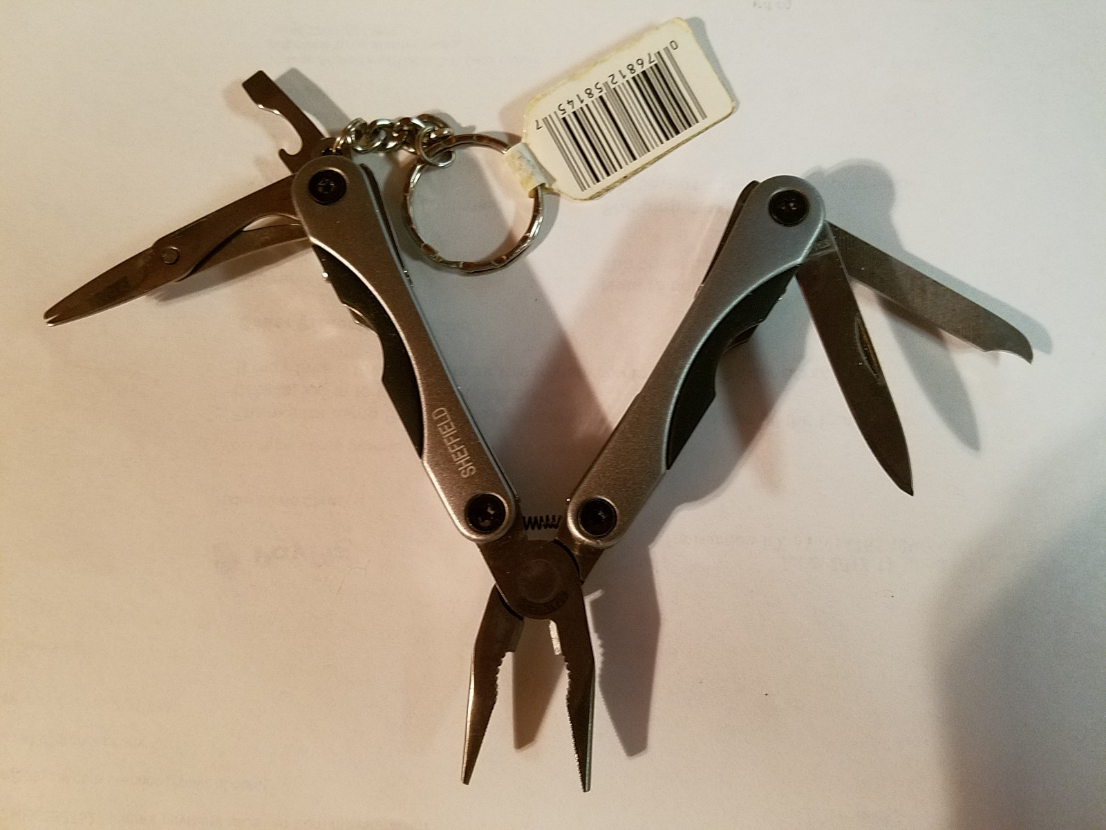 Sheffield Model # 58145 12-in-1 Keychain Multi-Tool Set (New)