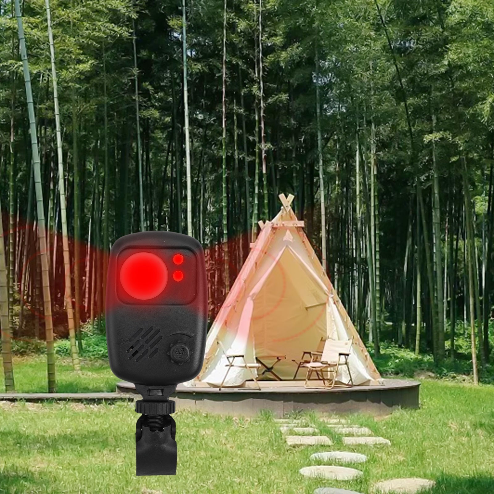 Campsite Security Infrared Motion Detector Alarm for Safe Fishing Trips