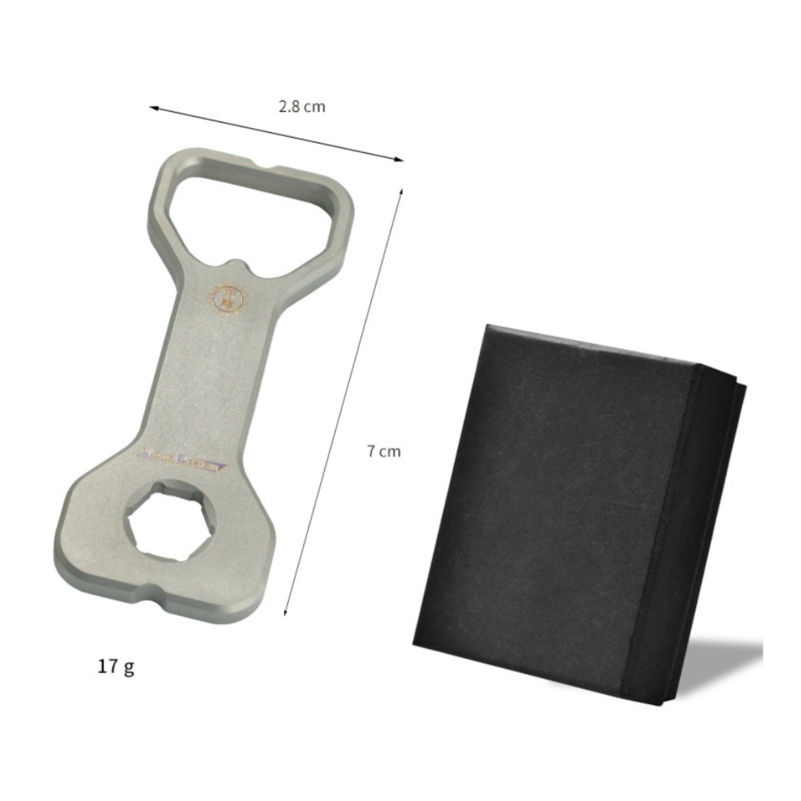 Titanium Alloy EDC Multi-Tool Bottle Opener Bone Shape Wrench Outdoor Keychain