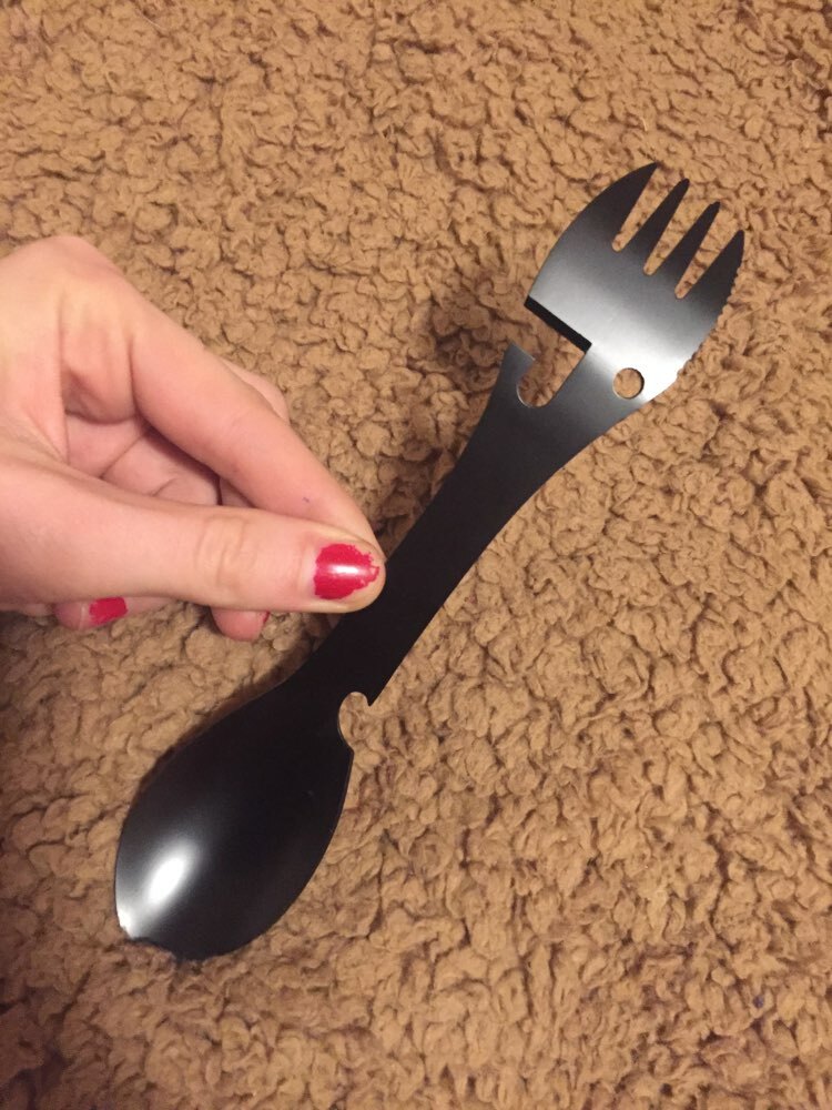 Camping Multi-functional Cookware Spoon Fork Bottle Opener Portable Tool Outdoor