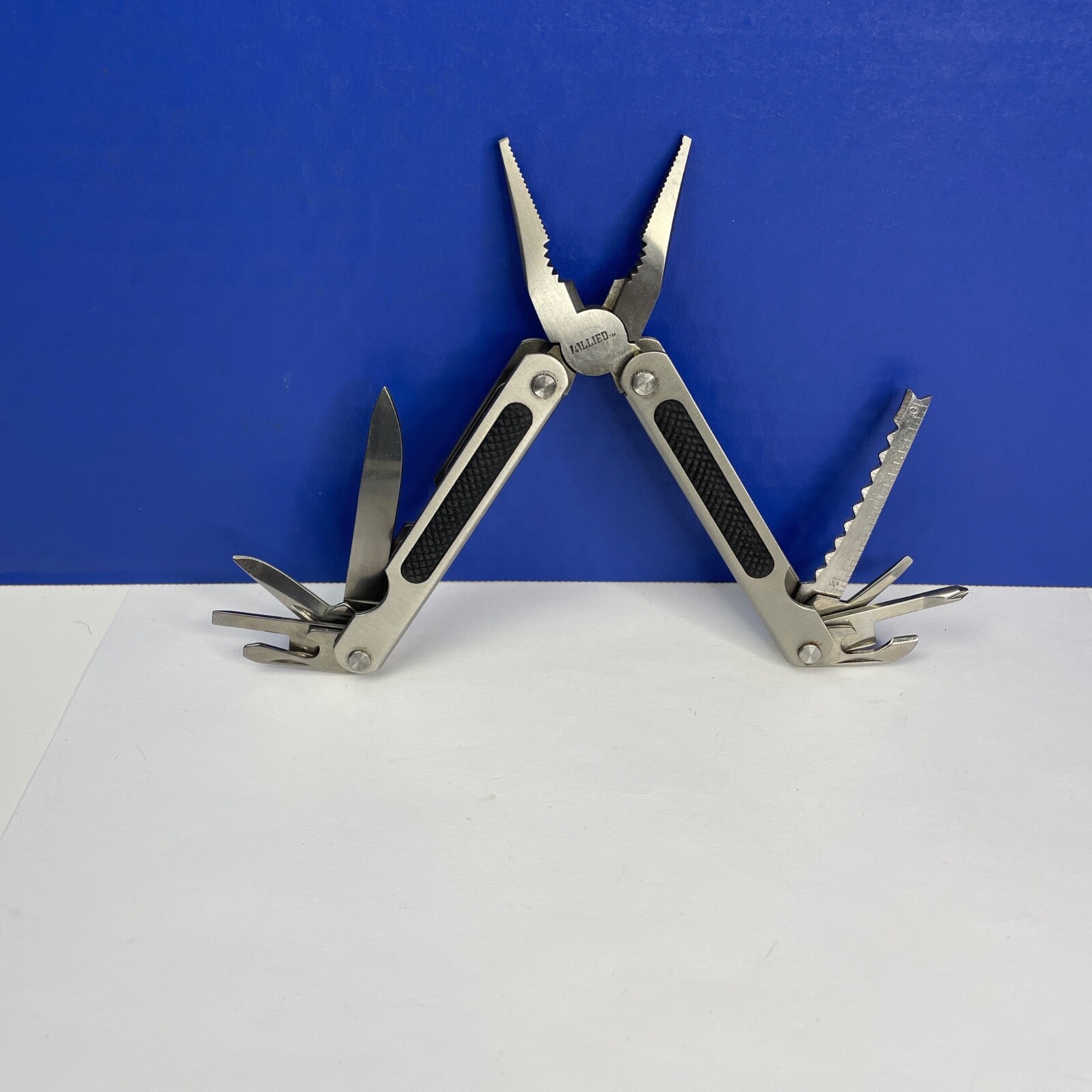 Allied Pocket Knife Multi Function Folding Tool & Pouch Pliers Knife Saw Drivers